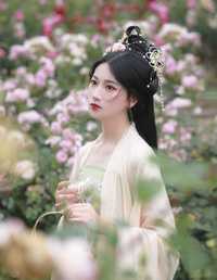 玫瑰汉服写真｜春来卉 堪爱独玫瑰