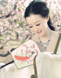 人面桃花相映红，一组古装人像，